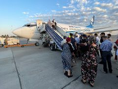 01B Boarding our flight to Osh on the tarmac at Manas International Airport Bishkek Kyrgyzstan